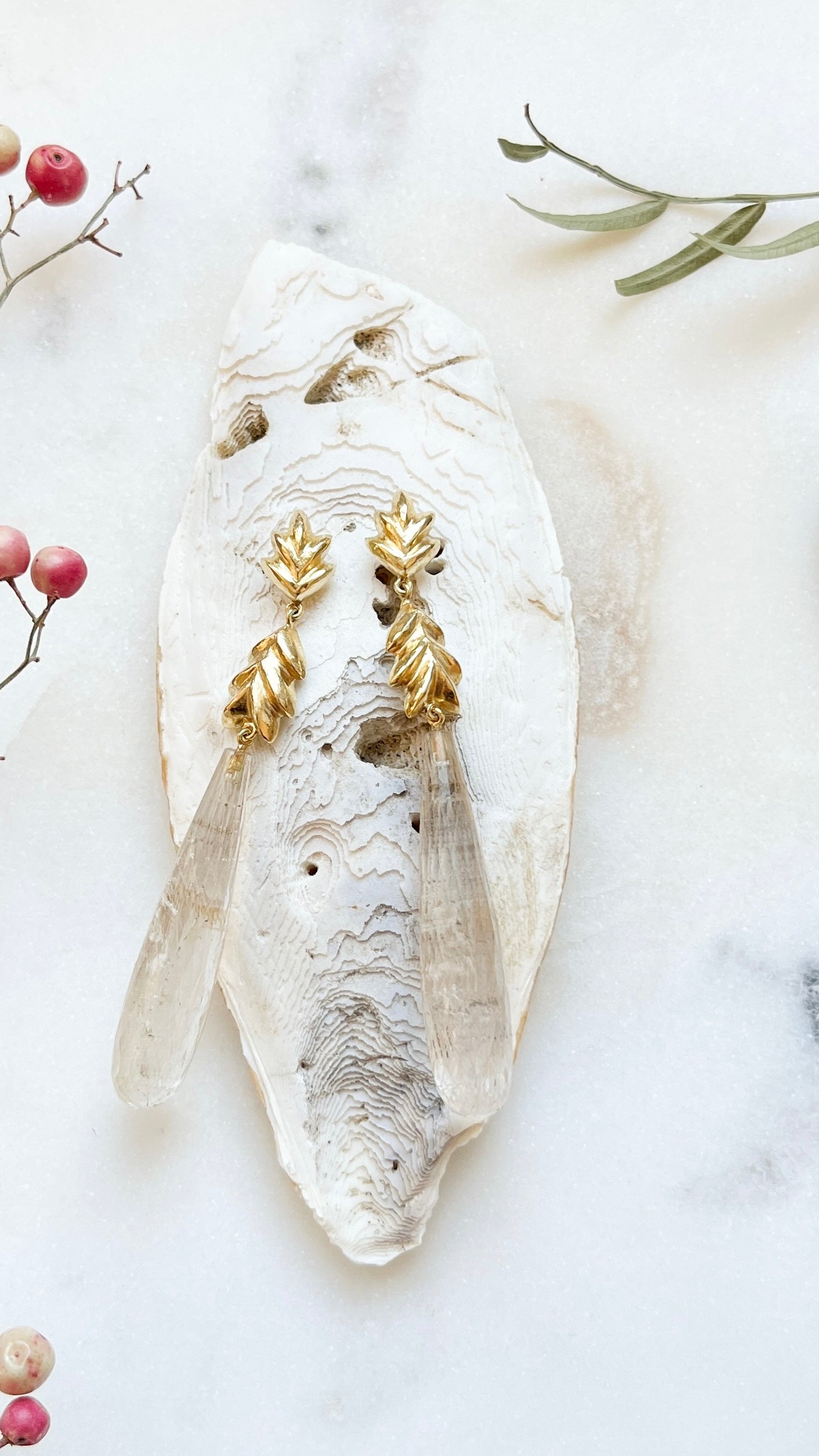 LAVENDA OHRRINGE RUTILQUARZ