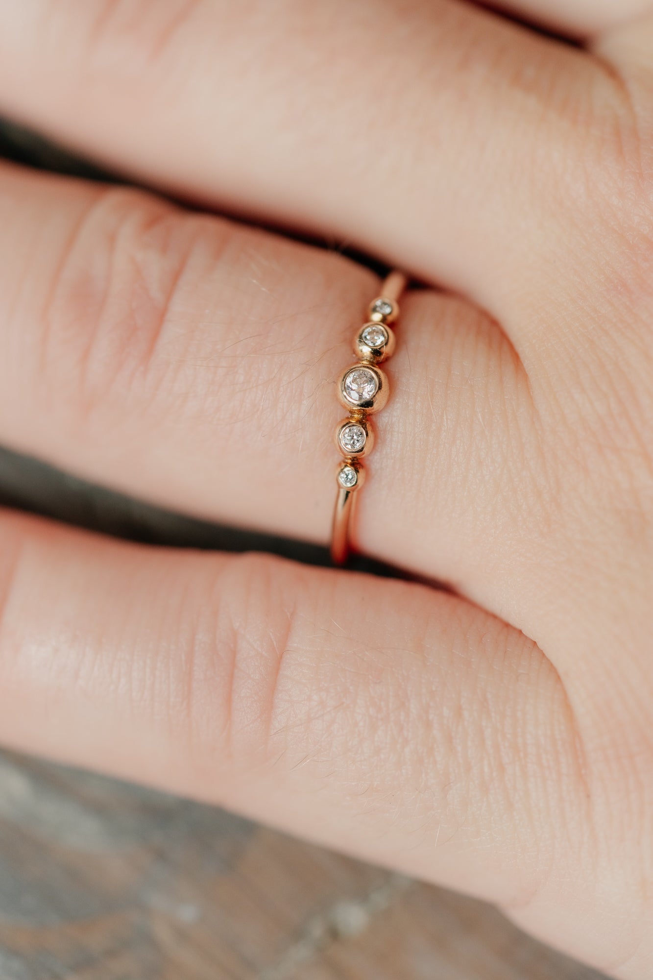 AMELIA RING 14 K ROSÉGOLD