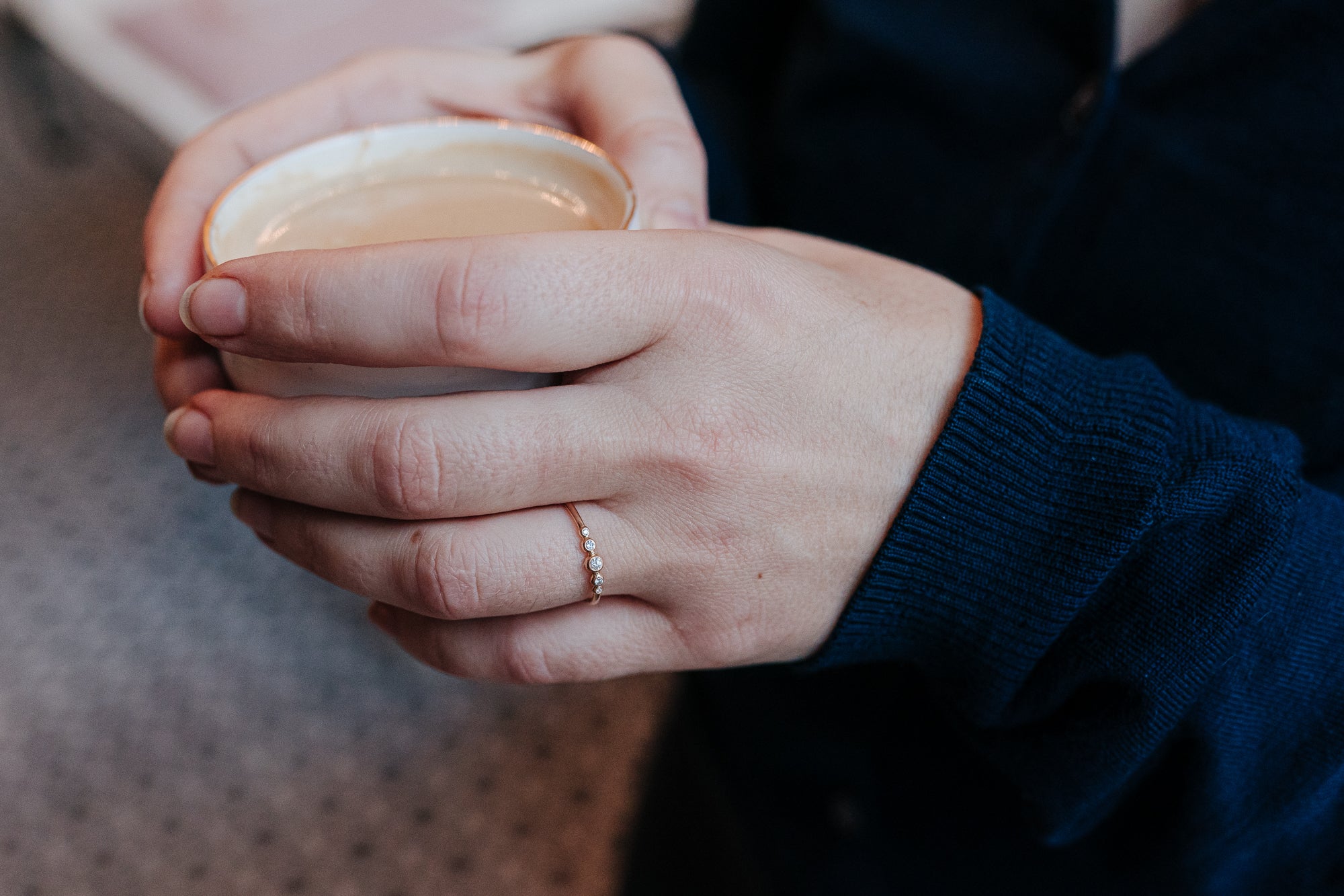 AMELIA RING 14 K ROSÉGOLD