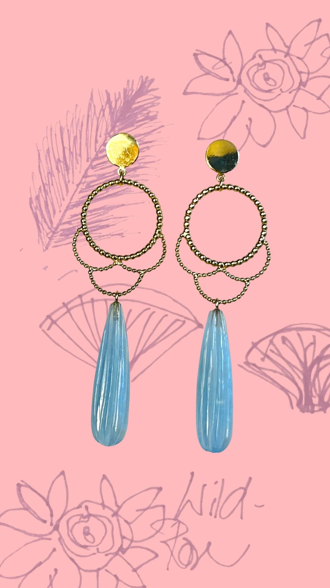 AIMÉ OHRRINGE AQUAMARIN - LA MER KOLLEKTION